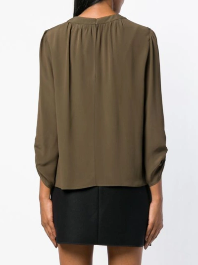 Shop N°21 Pleated Blouse In Green