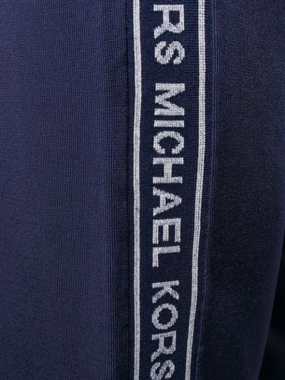 Shop Michael Michael Kors Logo Track Pants In Blue