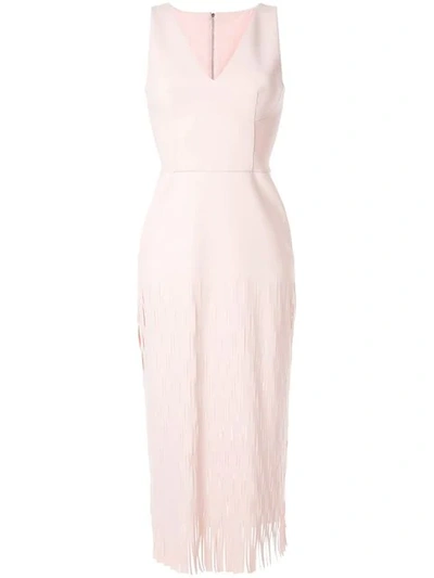 Shop Dion Lee Shadow Perf Midi Dress In Pink