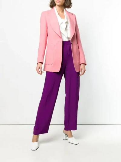 Shop Erika Cavallini Single Breasted Blazer - Pink
