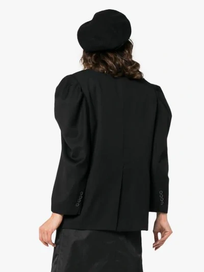 Shop Blindness Puff Sleeve Double In Black