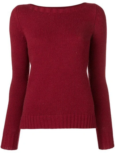 Shop Aragona Cashmere Knit Sweater In Red