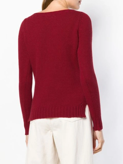 Shop Aragona Cashmere Knit Sweater In Red