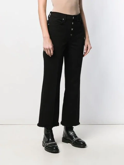 Shop Rag & Bone Cropped Flared Jeans In Black
