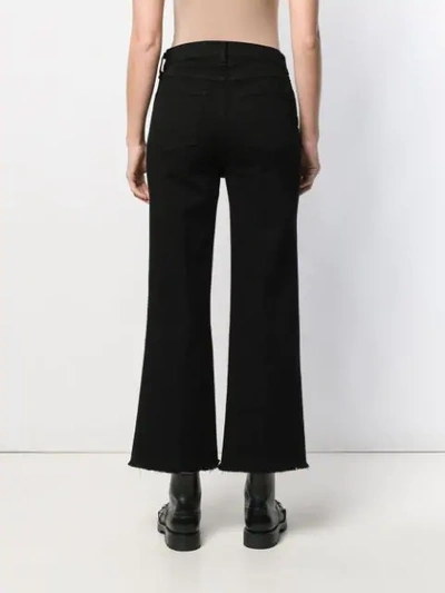 Shop Rag & Bone Cropped Flared Jeans In Black