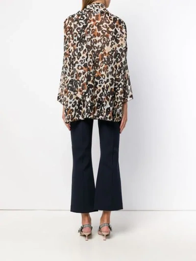 Shop Sonia Rykiel Leopard Print Blouse - White