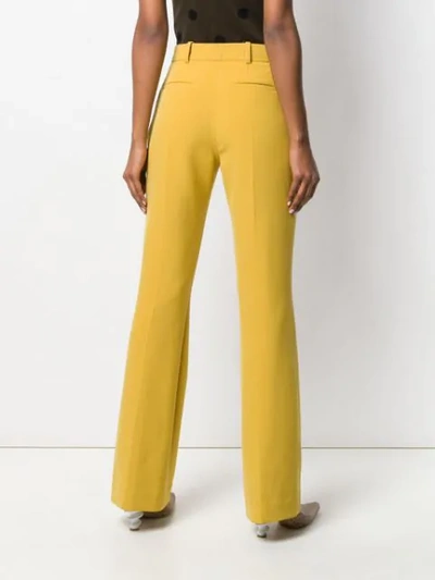 VICTORIA VICTORIA BECKHAM HIGH-RISE FLARED TROUSERS - 黄色