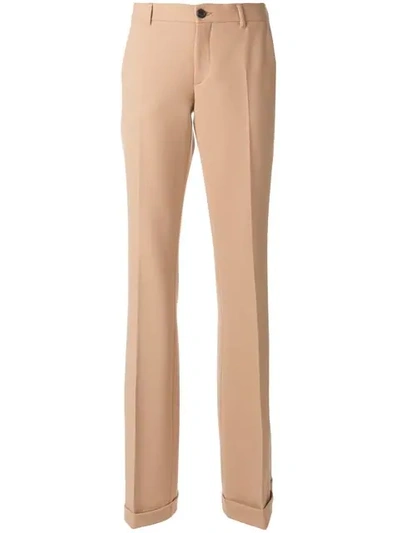 Shop Miu Miu Bootcut Tailored Trousers In Pink