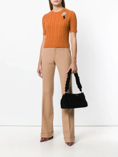 Miu Miu Bootcut Tailored Trousers In Pink