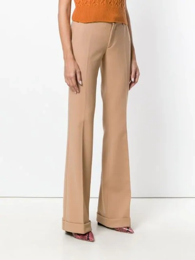 Shop Miu Miu Bootcut Tailored Trousers In Pink