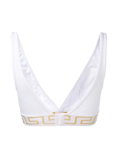 Shop Versace Medusa Bustier Top In White