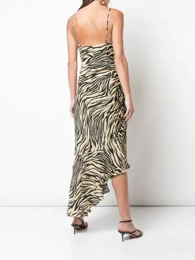 Shop Nicholas Zebra Printed Dress In Multicolour