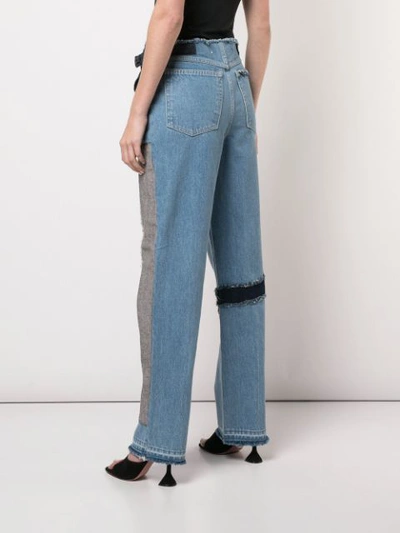 Shop Tome Patchwork Jeans - Blue