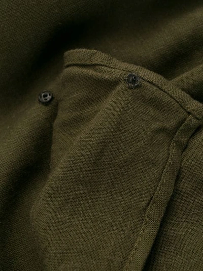 Shop Yohji Yamamoto Draped Detail Dress In Green