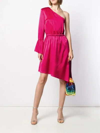 Shop Federica Tosi Asymmetric Shift Dress In Pink