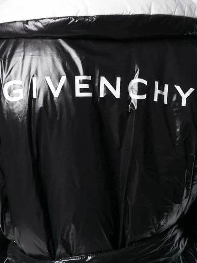 Shop Givenchy Reversible Logo Printed Coat - Black