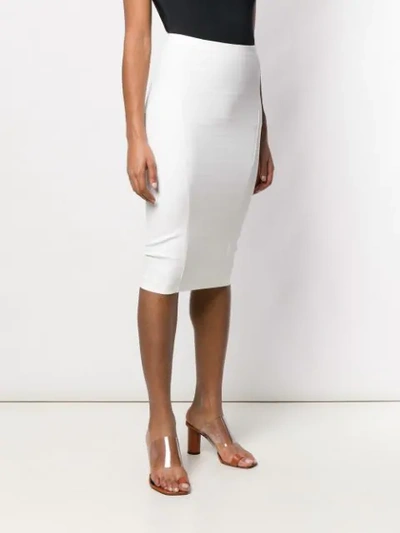 Shop Patrizia Pepe Pencil Skirt In White