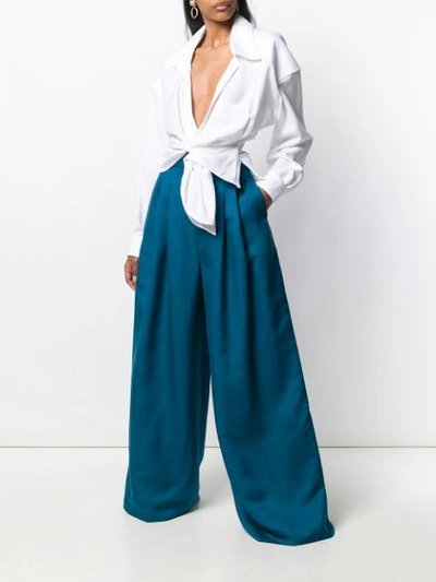 Shop Zimmermann Wide-leg Trousers - Blue
