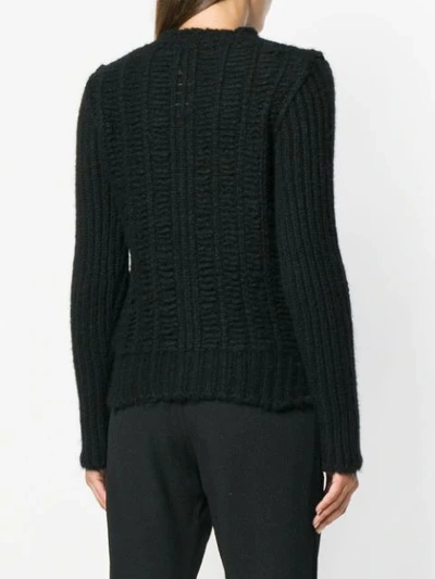 Shop Rick Owens Chunky Knit Sweater - Black