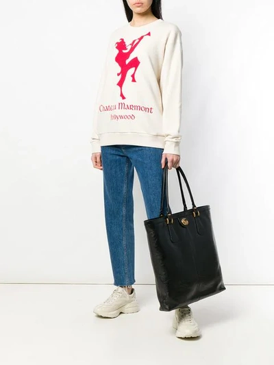 Shop Gucci Sweatshirt With Chateau Marmont Print In 9392