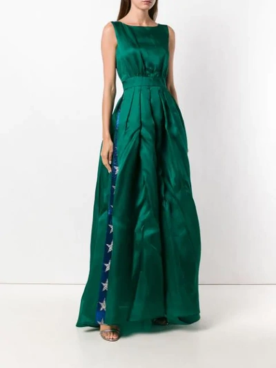 Shop Ultràchic Star Stripe Evening Dress - Green