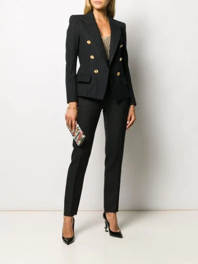 Shop Alexandre Vauthier High-waisted Tailored Trousers - Black