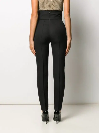 Shop Alexandre Vauthier High-waisted Tailored Trousers - Black