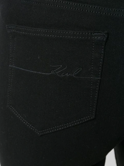 Shop Karl Lagerfeld High Waist Skinny Jeans In Black