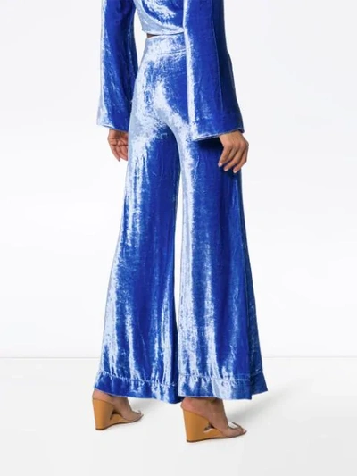 Shop Deitas Venus Velvet Trousers In Blue