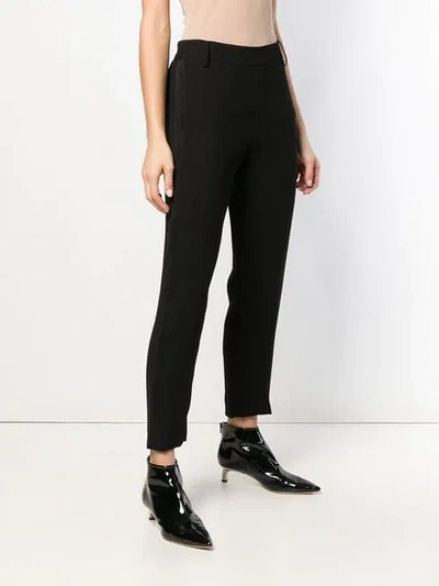 Shop Vince Schmale Cropped-hose In Black