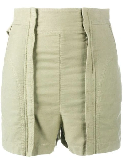 Shop Chloé Shorts Mit Hohem Bund In Green