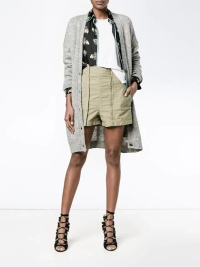 Shop Chloé Shorts Mit Hohem Bund In Green