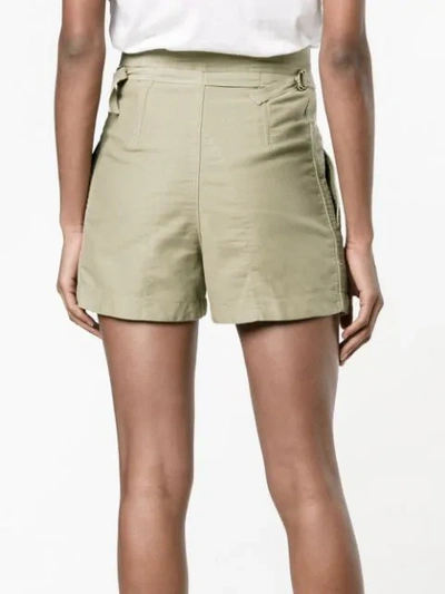 Shop Chloé Shorts Mit Hohem Bund In Green