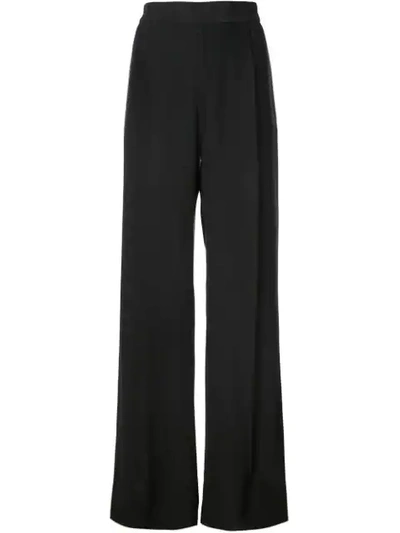 Shop Nili Lotan Wide-leg Trousers - Black