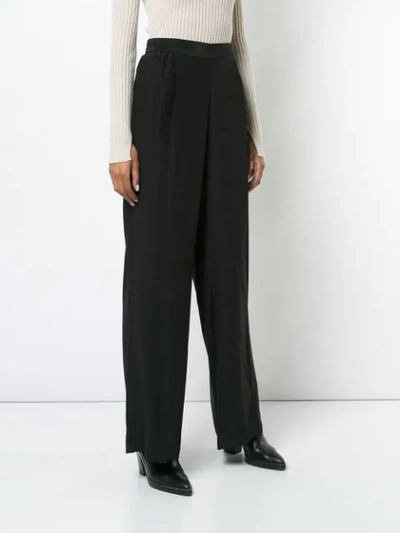 Shop Nili Lotan Wide-leg Trousers - Black