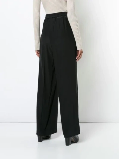 Shop Nili Lotan Wide-leg Trousers - Black