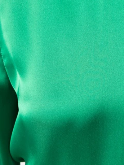 Shop Maison Rabih Kayrouz Sheen Long Sleeve Blouse In Green
