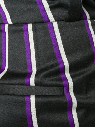 Shop Rouge Margaux Striped Palazzo Trousers In Black/ Violet