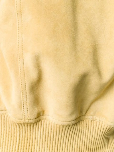 Shop Acne Studios Pointed Collar Jacket In Yellow