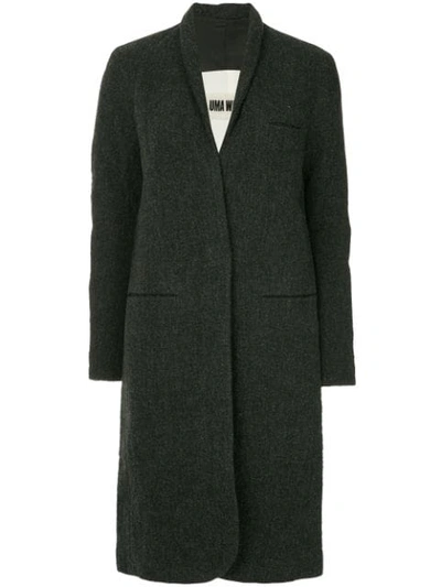Shop Uma Wang Midi Single Breasted Coat In Grey