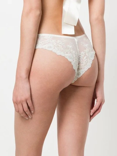 Shop Chite' Lace-embroidered Briefs In White