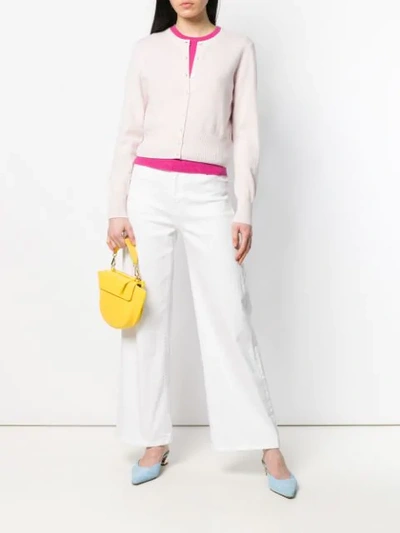 Shop N•peal Cropped Cardigan In Pink