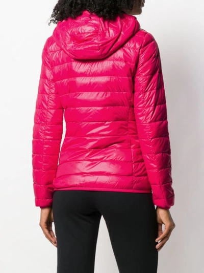 Shop Ea7 Hooded Padded Jacket In Pink