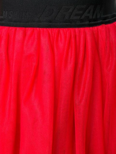 Shop Msgm Full Tulle Skirt In Red