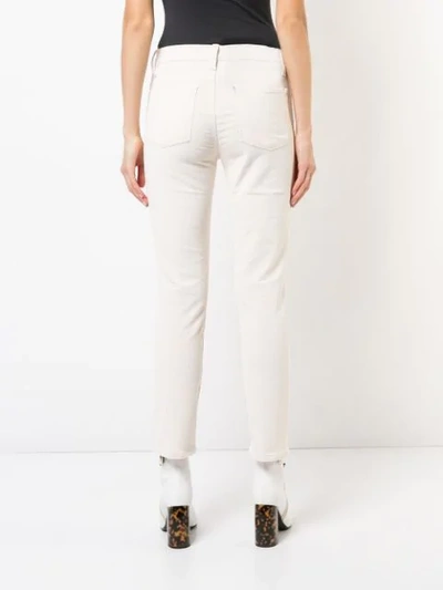 Shop Frame Slim-fit Jeans In White