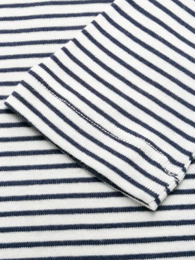 Shop Closed Striped Fine Knit Sweater In White