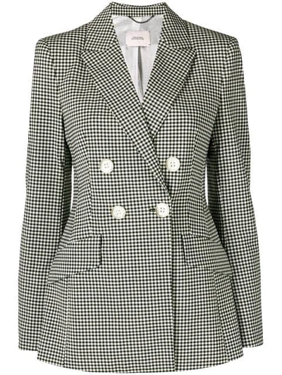 Shop Dorothee Schumacher Gingham Fitted Blazer In Black