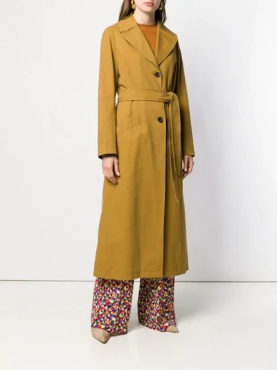 Shop Etro Trenchcoat Mit Taillengürtel - Nude In Neutrals