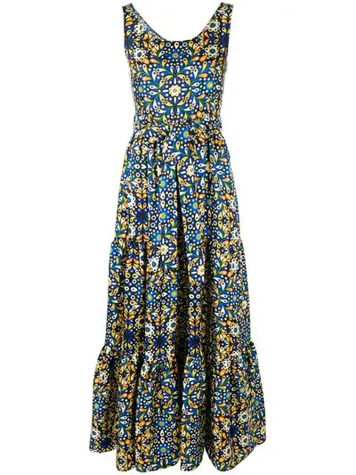 Shop La Doublej Pellican Dinner Dress In Blue