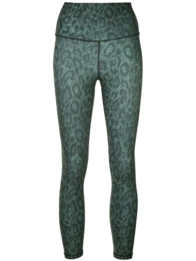 Shop Nimble Activewear Leopard Print Leggings - Green